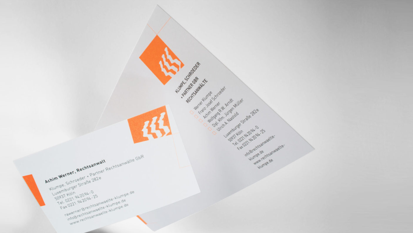 Logoentwicklung und Corporate Design für Kölner Anwaltskanzlei