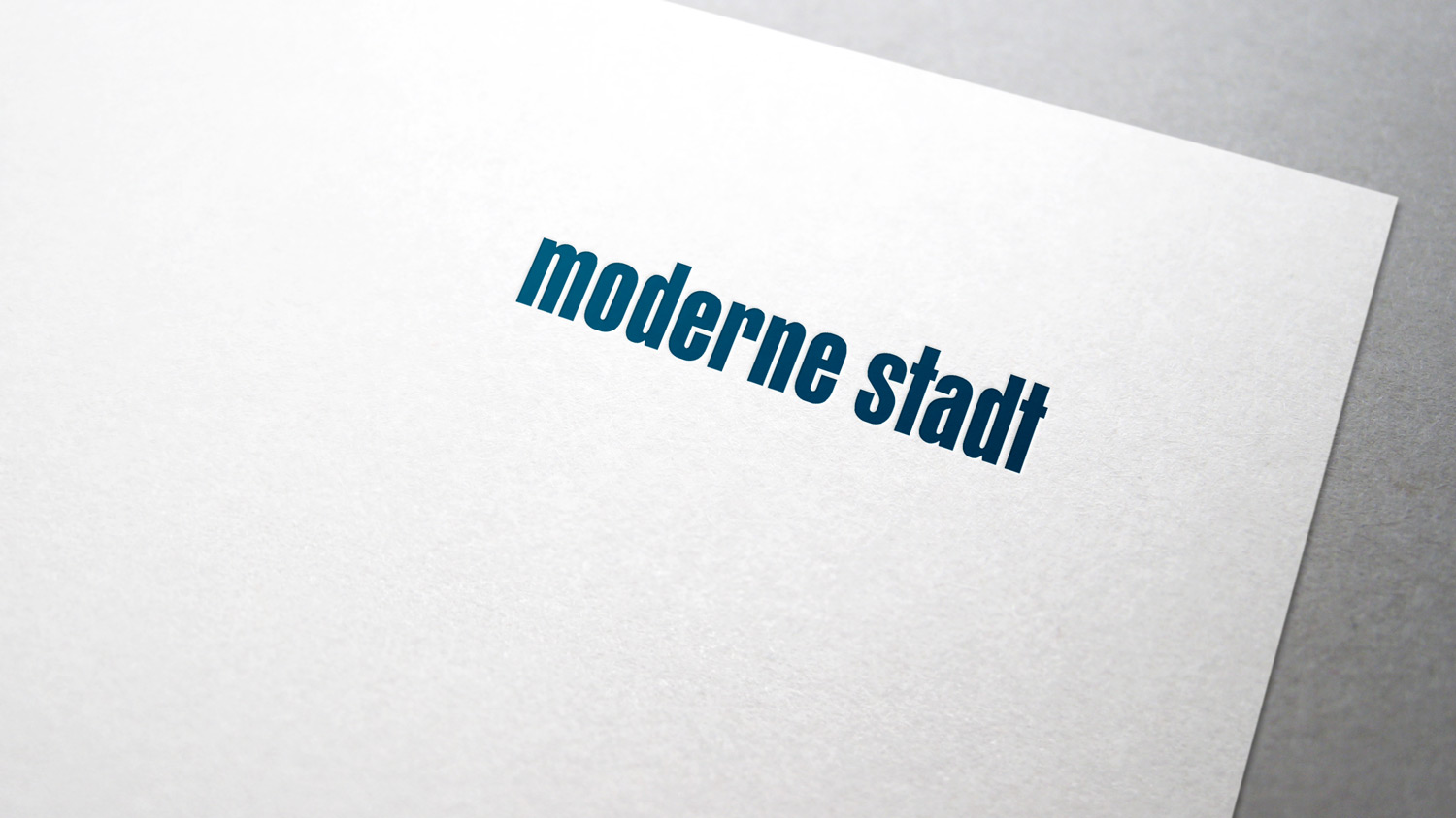 Corporate Redesign für die »moderne stadt« – Briefbogen