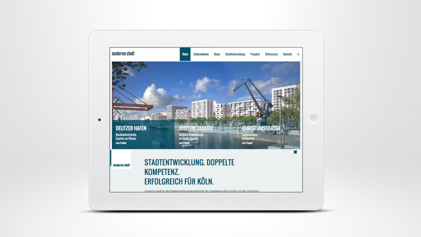 Responsive Website für die »moderne stadt«