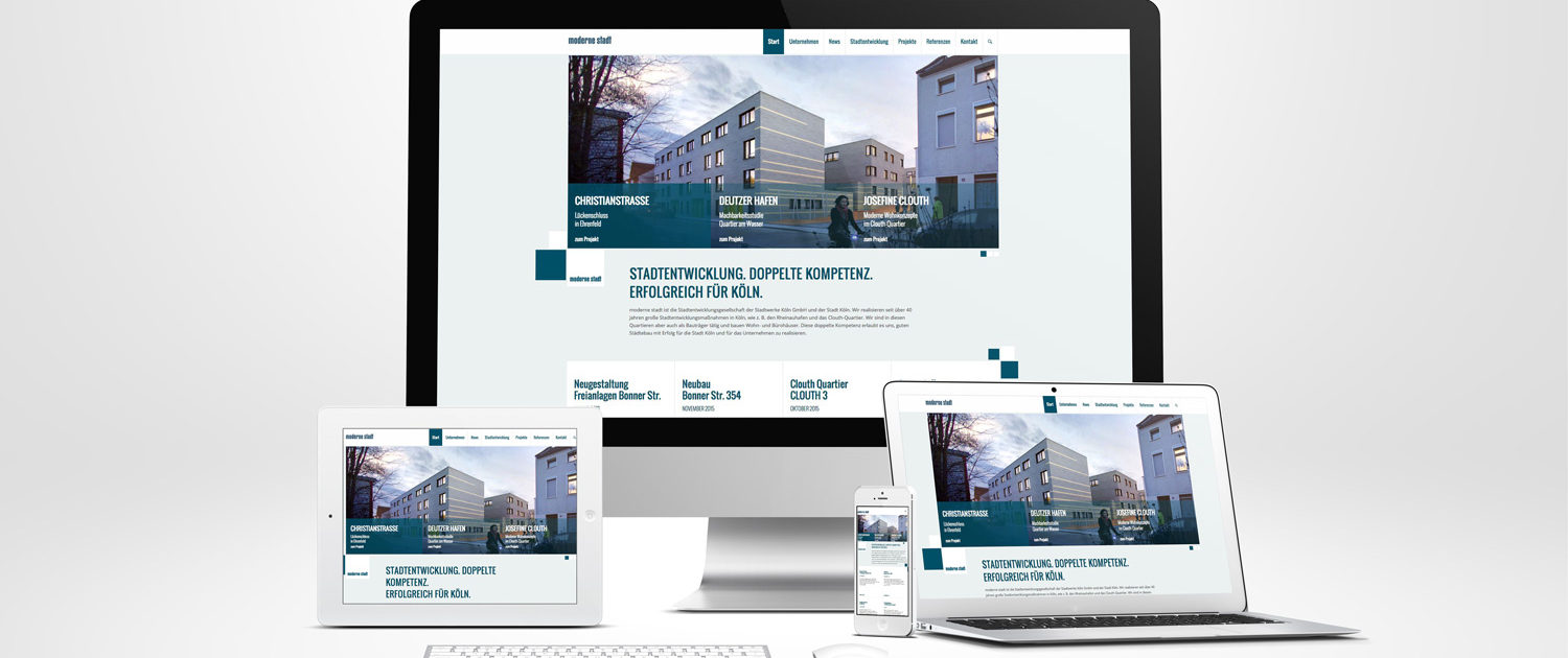 Responsive Website für die »moderne stadt«