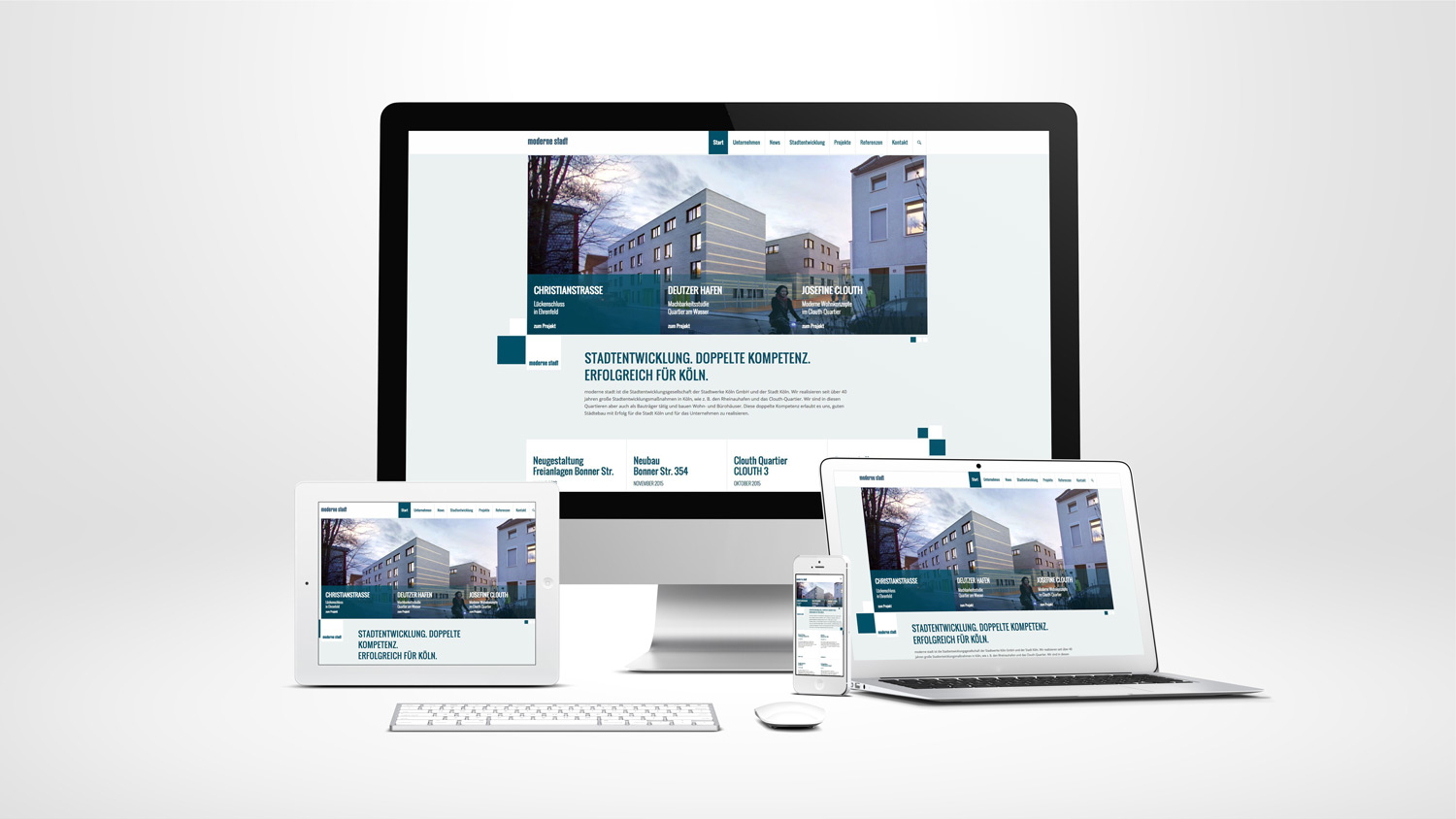 Responsive Website für die »moderne stadt«