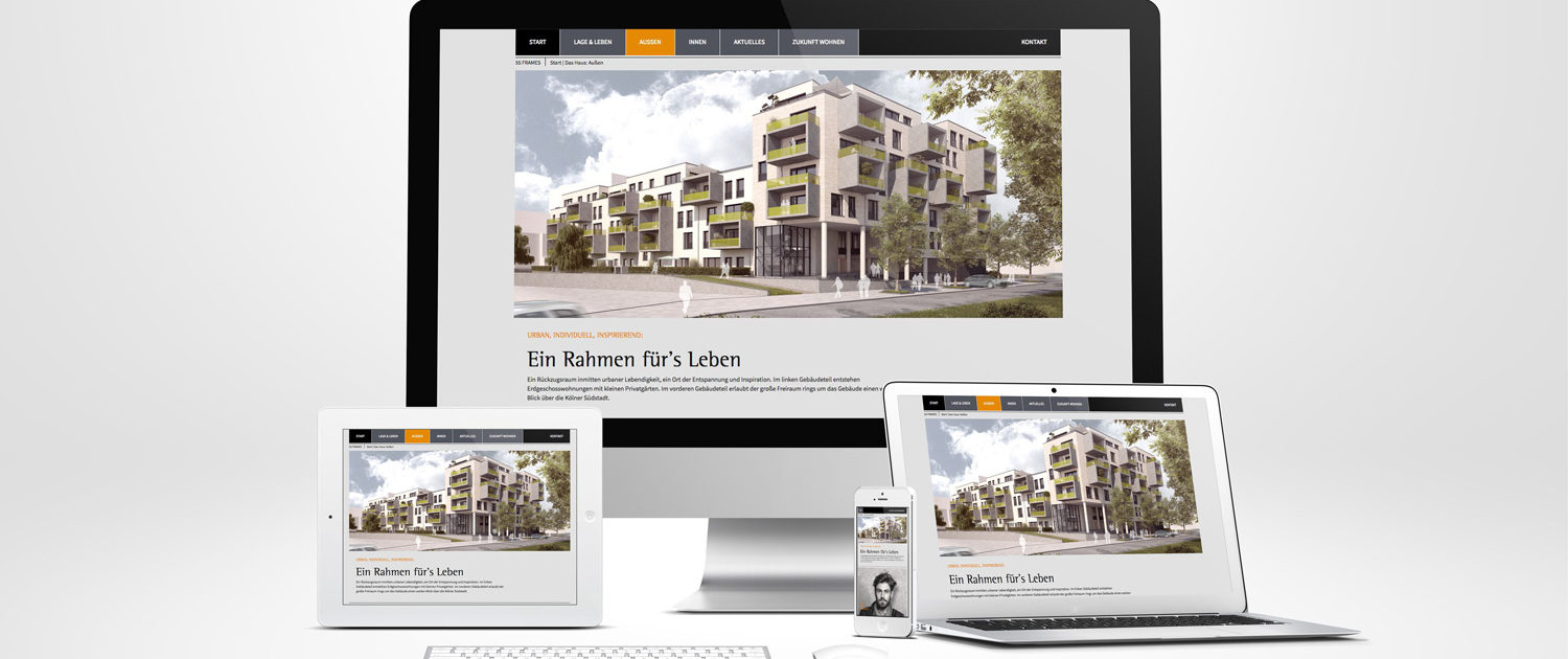 Webentwicklung und Webdesign am Beispiel der 55Frames aus Köln