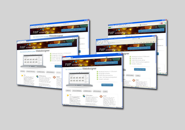 „FWP screenshots“ ist ein neuer Service der im Bereich Web Design den Abgleich in Browsern erleichtert.