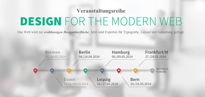 Die Veranstaltungsreihe für Web Designer bietet Veranstaltungen zu den Themen »Flexible Layouts« und »Responsive Design«.
