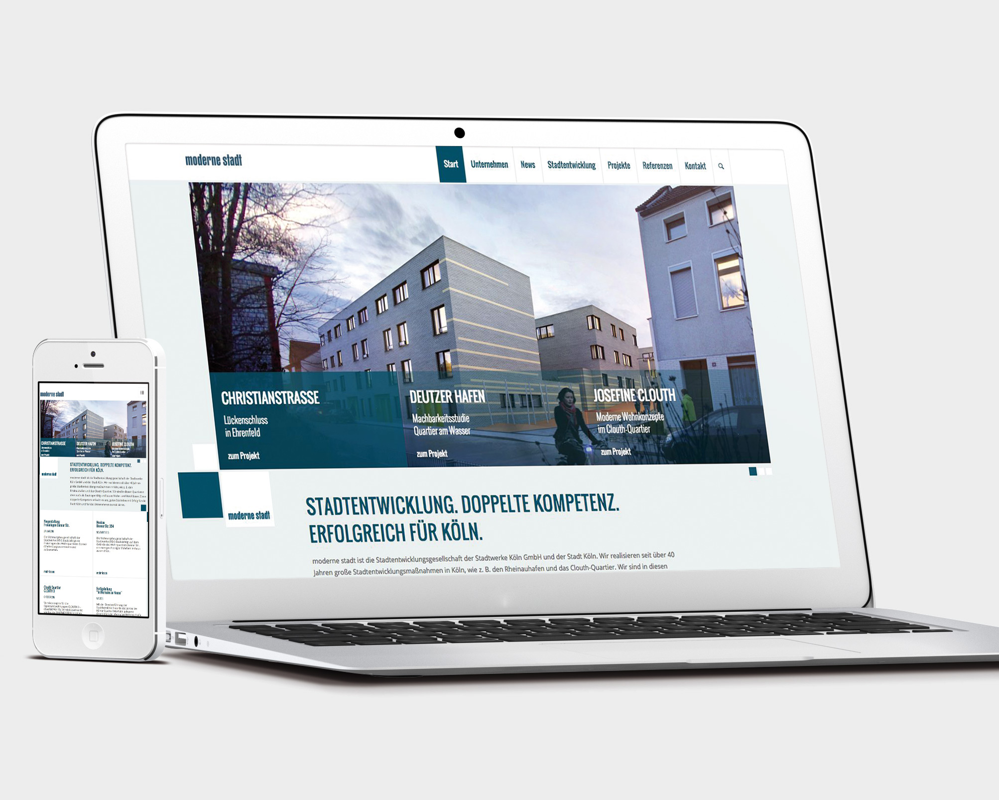 Responsive Website für die »moderne stadt«