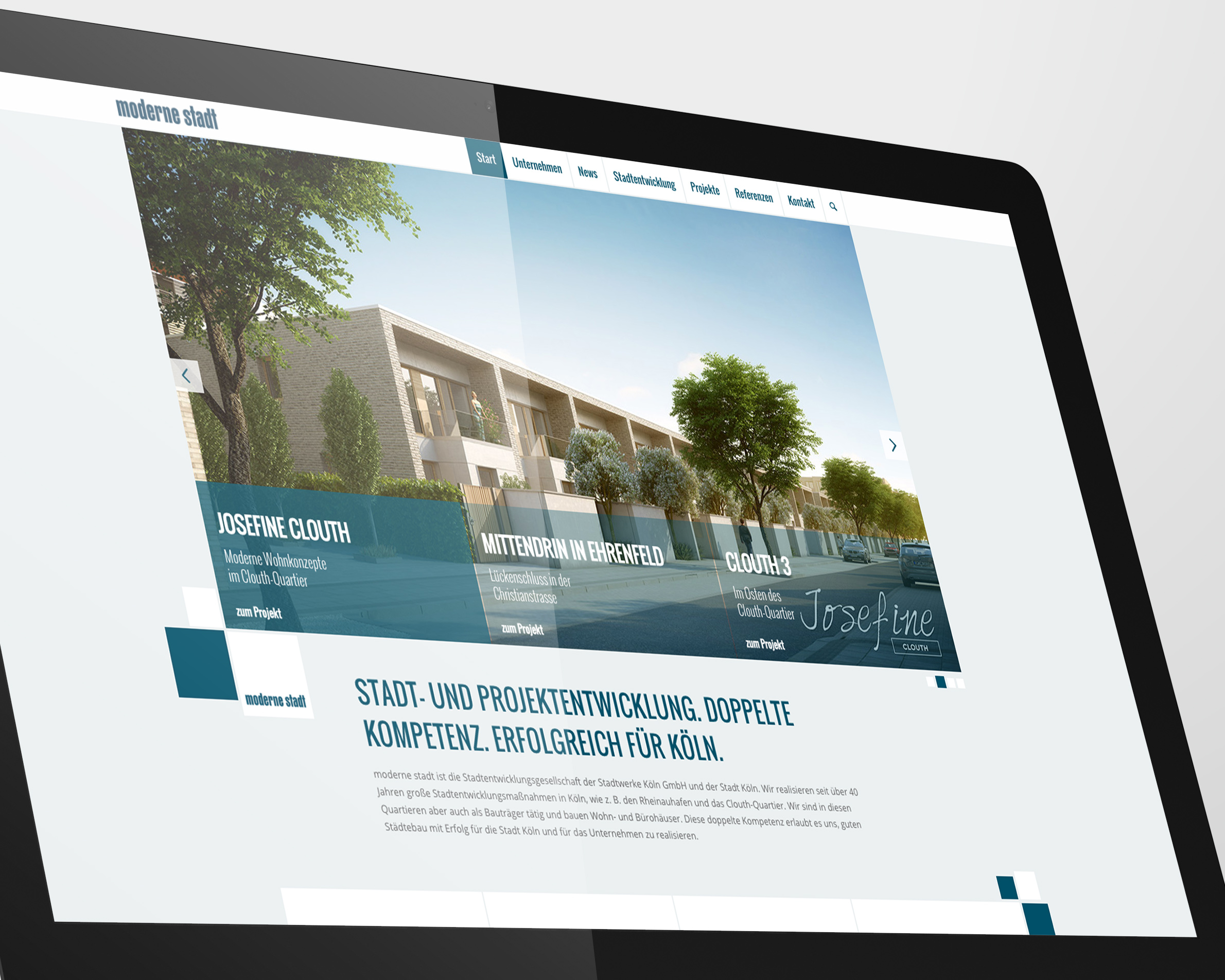 Responsive Website für die »moderne stadt«