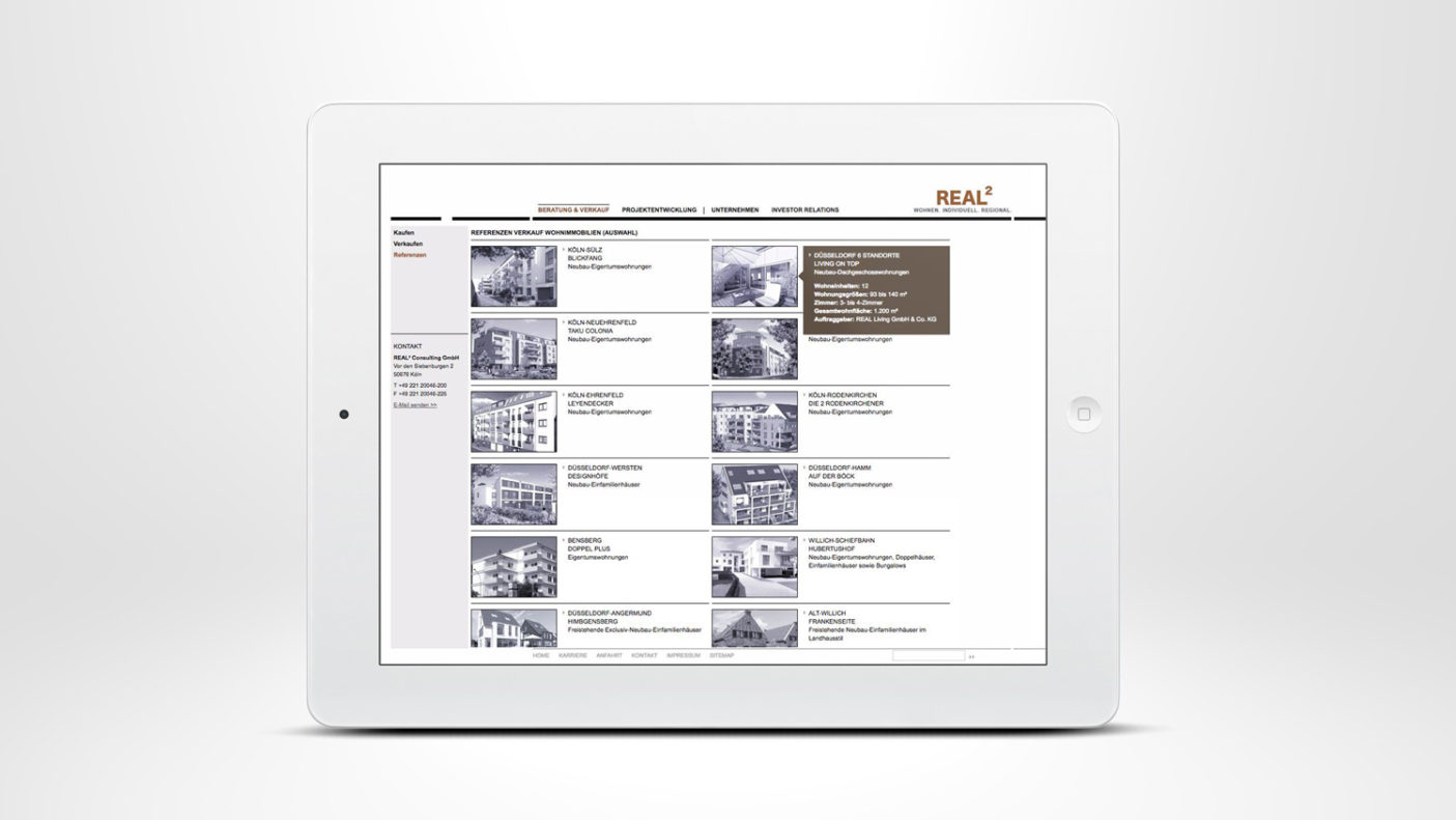 Beratung und Programmierung Website Relaunch Realquadrat